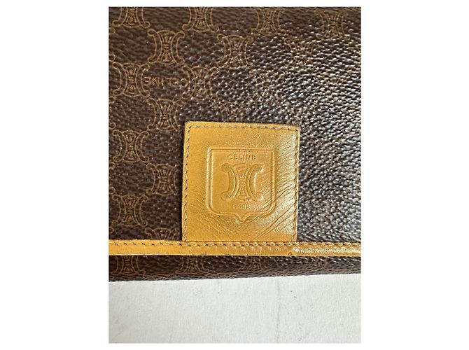 Edge Céline Vintage Celine Smooth Wallet Brown - view 4