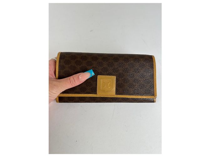 Edge Céline Vintage Celine Smooth Wallet Brown - view 6