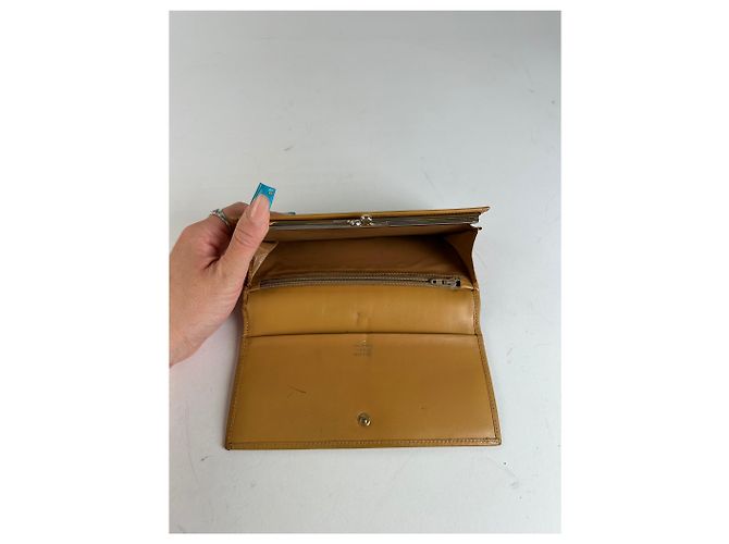 Edge Céline Vintage Celine Smooth Wallet Brown - view 7