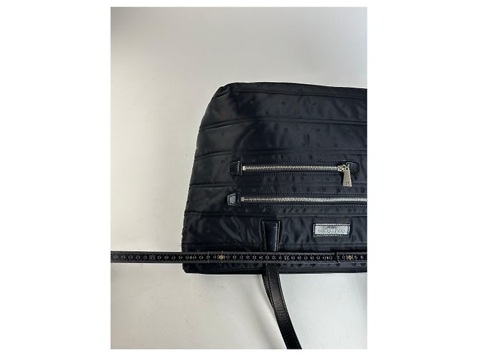 Vintage Courreges Nylon Tote Bag Schwarz - Ansicht 12