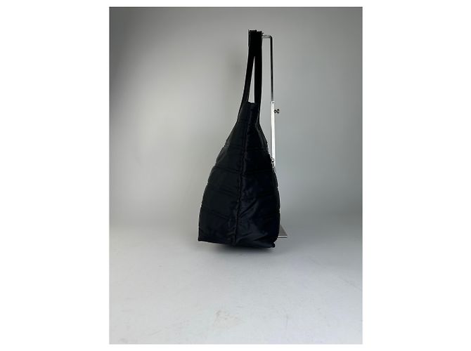 Vintage Courreges Nylon Tote Bag Schwarz - Ansicht 5