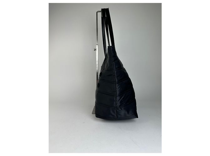 Vintage Courreges Nylon Tote Bag Schwarz - Ansicht 7
