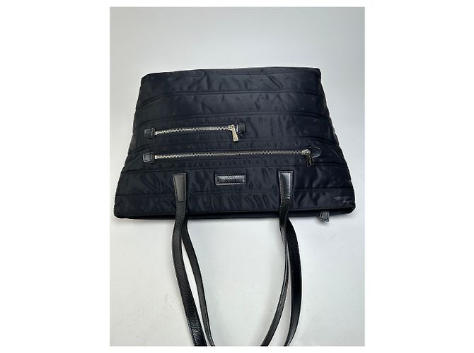 Vintage Courreges Nylon Tote Bag Schwarz - Ansicht 8