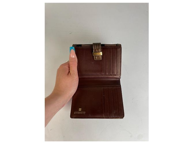 Vintage Givenchy Leather Wallet Brown - view 3