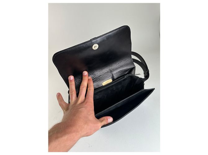 Borsa a tracolla in pelle vintage Givenchy Nero Oro - vista 3