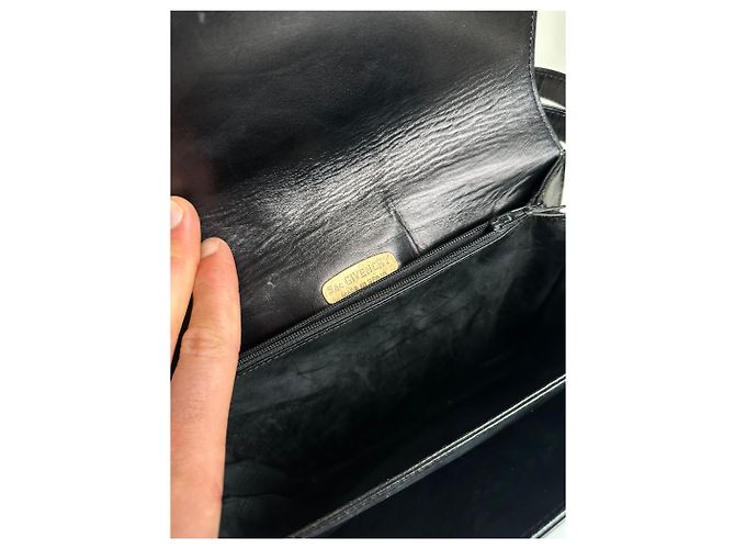 Borsa a tracolla in pelle vintage Givenchy Nero Oro - vista 4
