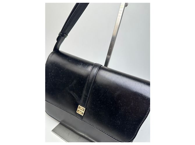 Borsa a tracolla in pelle vintage Givenchy Nero Oro - vista 6