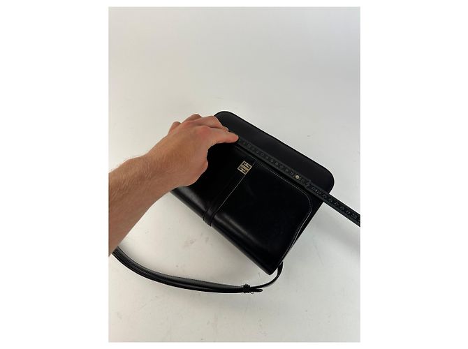 Borsa a tracolla in pelle vintage Givenchy Nero Oro - vista 8