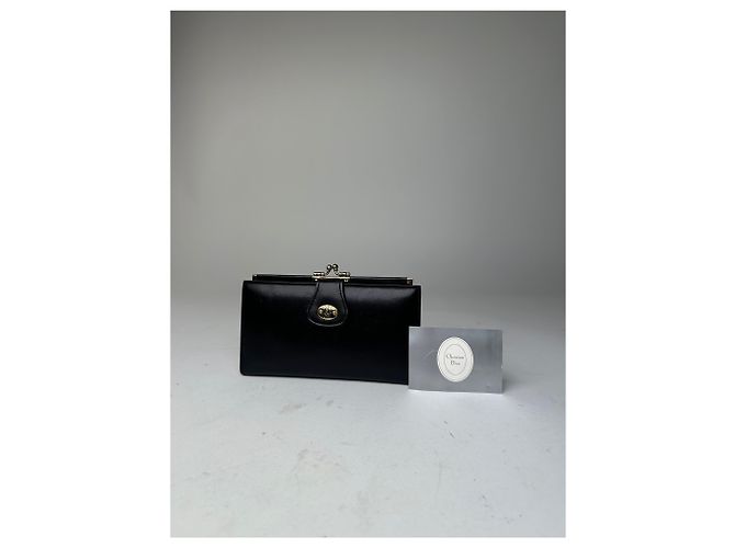 Vintage Dior Leather Wallet Black - view 11