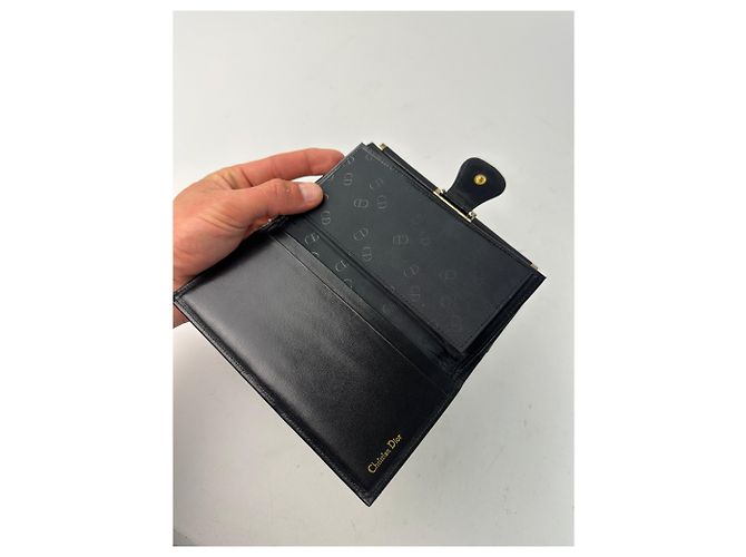 Vintage Dior Leather Wallet Black - view 6