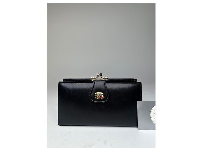 Vintage Dior Leather Wallet Black - view 7