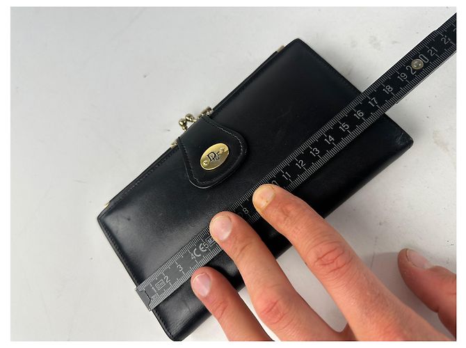 Vintage Dior Leather Wallet Black - view 9