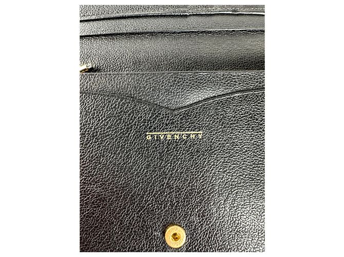 Givenchy Ledergeldbörse in Schwarz mit goldfarbenem Logo-Detail - Ansicht 4