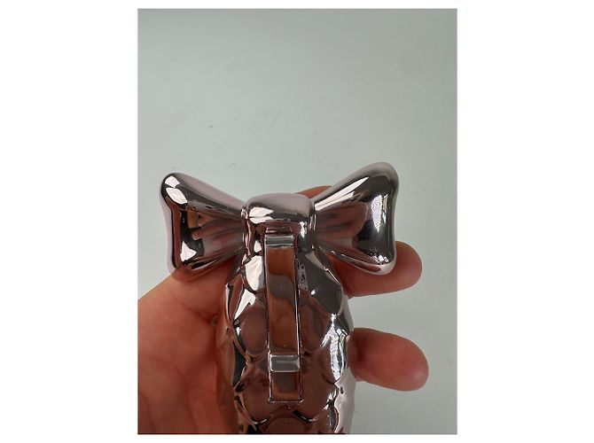 Miu Miu Pink Metal Bow-Shaped Decorative Object - view 5