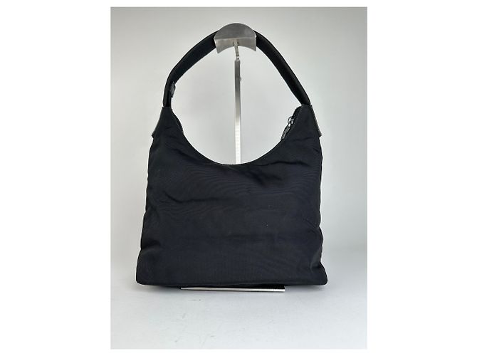 Borsa a tracolla Gucci in nylon nero con sacchetto protettivo - vista 12