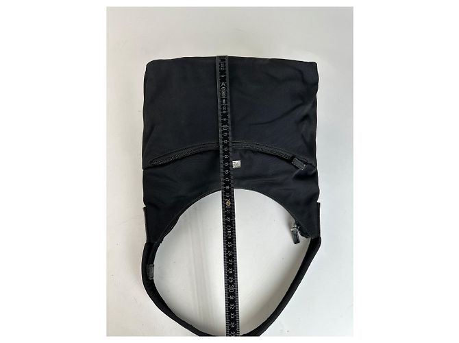 Borsa a tracolla Gucci in nylon nero con sacchetto protettivo - vista 13