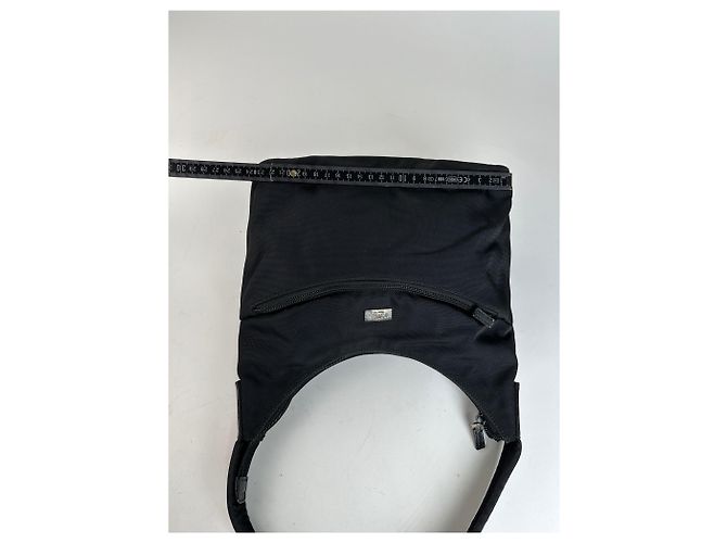 Borsa a tracolla Gucci in nylon nero con sacchetto protettivo - vista 14