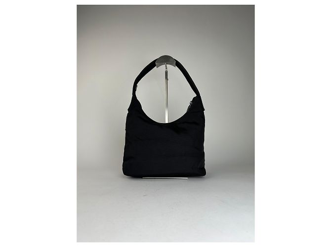 Borsa a tracolla Gucci in nylon nero con sacchetto protettivo - vista 2