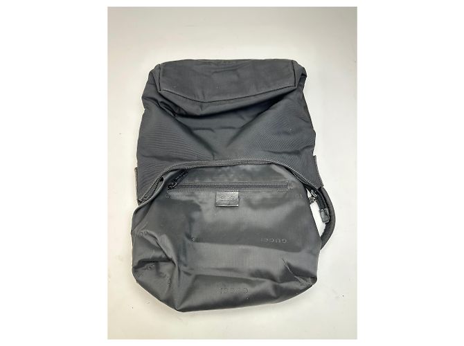 Borsa a tracolla Gucci in nylon nero con sacchetto protettivo - vista 3