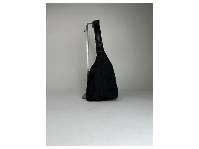 Borsa a tracolla Gucci in nylon nero con sacchetto protettivo - vista 6