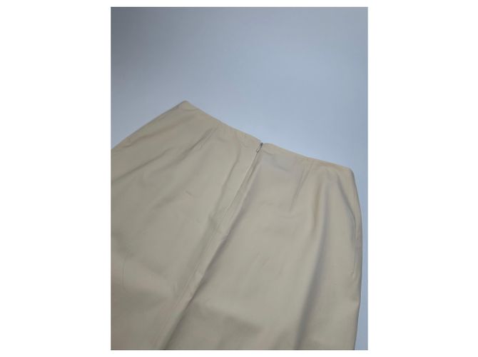 Céline Saia de lã Celine com mistura de creme e detalhe de fenda - vista 11