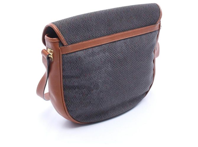Borsa a tracolla marrone e grigia Yves Saint Laurent - vista 2