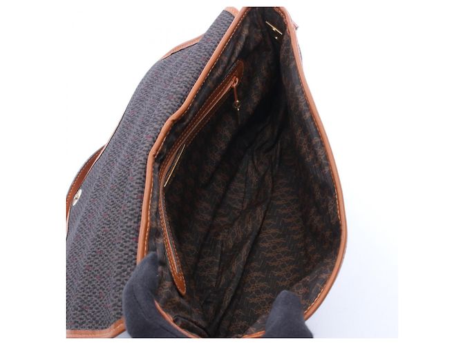 Borsa a tracolla marrone e grigia Yves Saint Laurent - vista 3