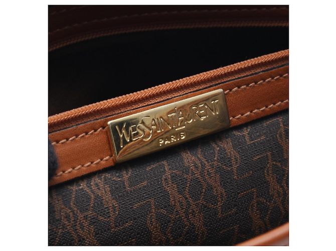Borsa a tracolla marrone e grigia Yves Saint Laurent - vista 4