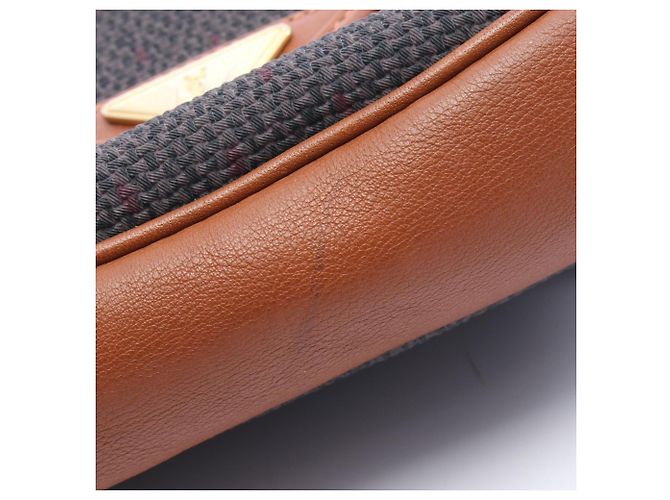 Borsa a tracolla marrone e grigia Yves Saint Laurent - vista 8