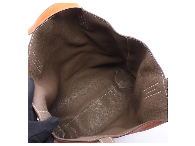 Hermès Borsa Tote Hermes Double Sens 45 Arancione - vista 3