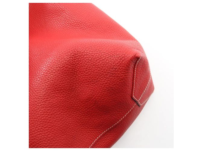 Hermès Borsa Tote Reversibile Hermes Double Sens 45 Rouge Casaque Rosso Arancione - vista 10