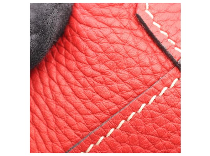 Hermès Borsa Tote Reversibile Hermes Double Sens 45 Rouge Casaque Rosso Arancione - vista 5