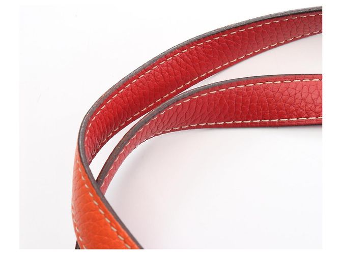 Hermès Borsa Tote Reversibile Hermes Double Sens 45 Rouge Casaque Rosso Arancione - vista 9