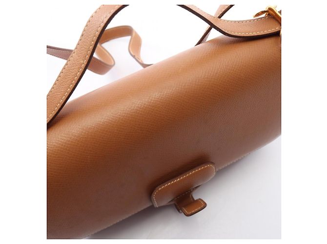 Hermès Borsa a Spalla Hermes Dolly Gold Marrone - vista 12
