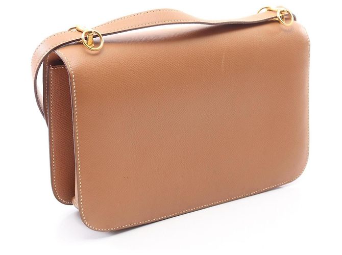 Hermès Borsa a Spalla Hermes Dolly Gold Marrone - vista 2