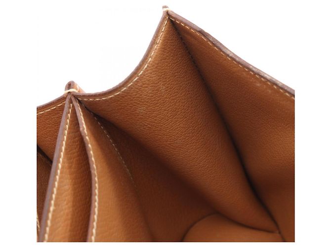 Hermès Borsa a Spalla Hermes Dolly Gold Marrone - vista 7