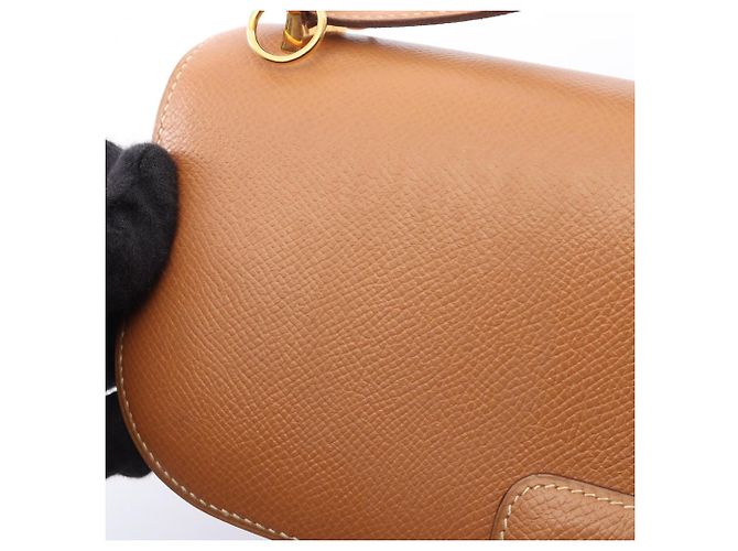 Hermès Borsa a Spalla Hermes Dolly Gold Marrone - vista 8