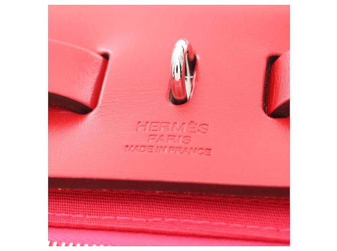 Hermès Borsa 2-Way Hermes Herbag Zip PM Rosa Rosso Bordò - vista 4