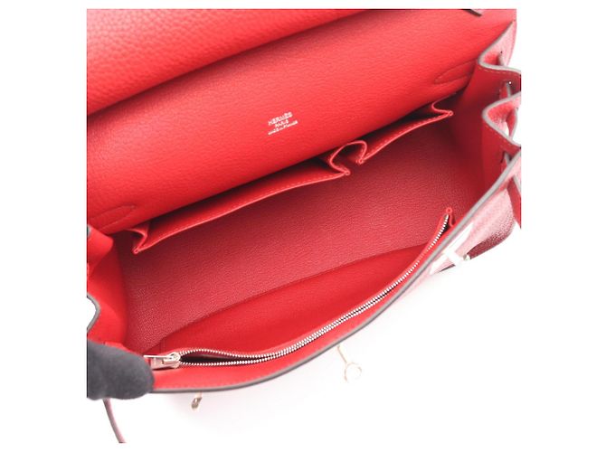 Hermès Hermes Jypsiere 28 Schultertasche Rot Bordeaux - Ansicht 3