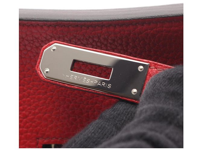 Hermès Hermes Jypsiere 28 Schultertasche Rot Bordeaux - Ansicht 7