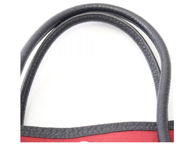 Hermès Borsa Tote Hermes Garden Party TPM Rosso Blu Bordò Blu navy - vista 10