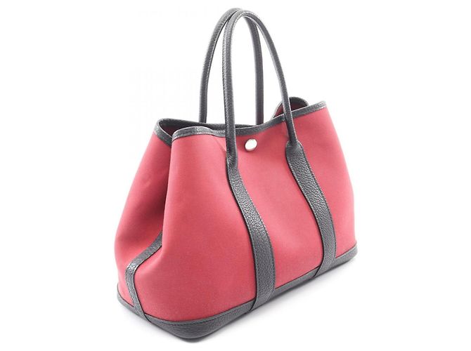 Hermès Borsa Tote Hermes Garden Party TPM Rosso Blu Bordò Blu navy - vista 2