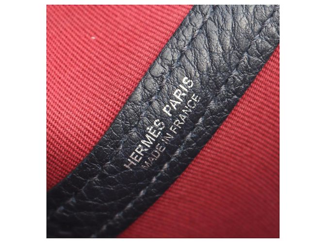 Hermès Borsa Tote Hermes Garden Party TPM Rosso Blu Bordò Blu navy - vista 4