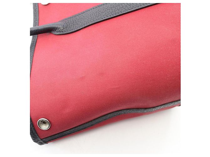 Hermès Borsa Tote Hermes Garden Party TPM Rosso Blu Bordò Blu navy - vista 8