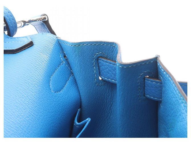 Hermès Borsa a Spalla Hermes Jypsiere 28 Blu - vista 7