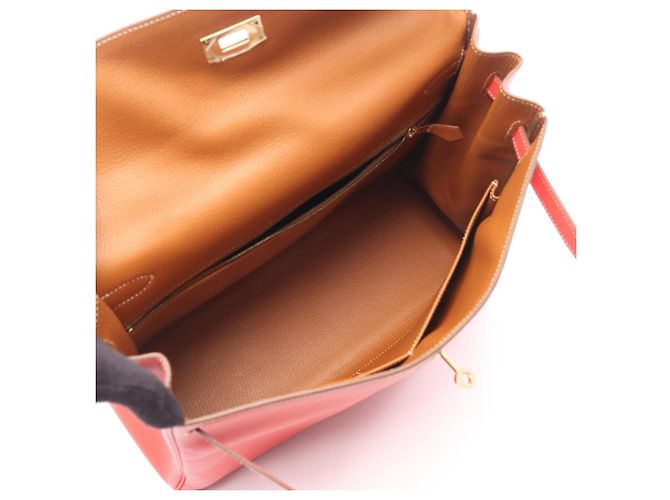 Hermès Borsa Hermes Candy Kelly 35 Marrone Rosa - vista 3