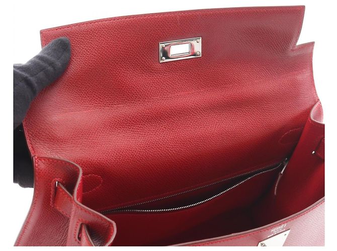 Hermès Borsa Hermes Kelly 28 Rouge Vif Rosso - vista 13