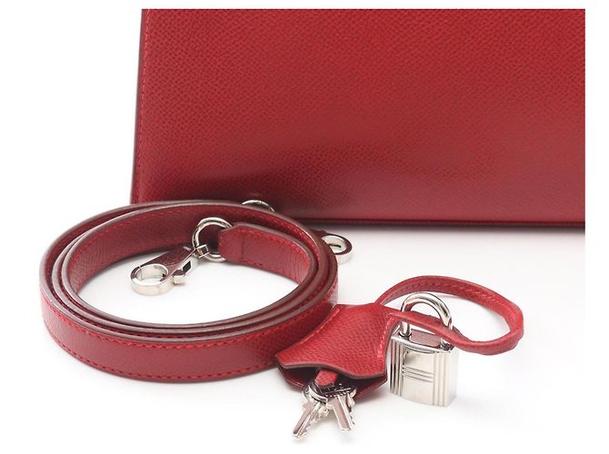 Hermès Borsa Hermes Kelly 28 Rouge Vif Rosso - vista 6