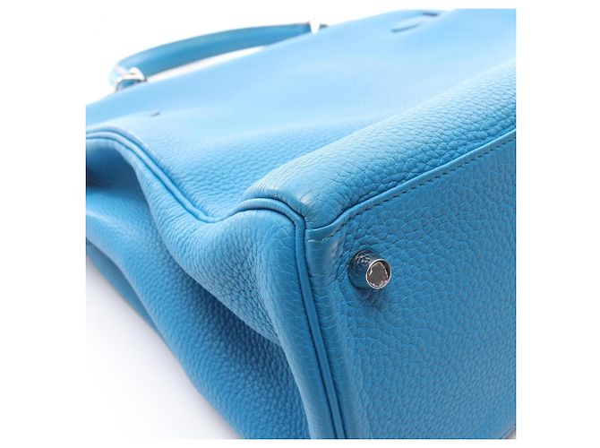 Hermès Borsa Hermes Kelly 35 in Blue Zanzibar - vista 10