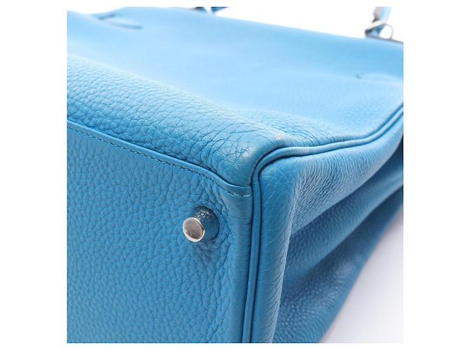 Hermès Borsa Hermes Kelly 35 in Blue Zanzibar - vista 9